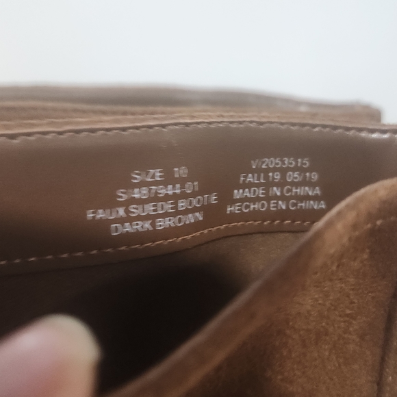 Banana Republic Factory Faux Suede Booties Brown Size 10 - Picture 3 of 6